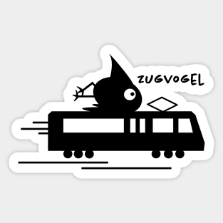 Funny raven as a migratory bird Sticker